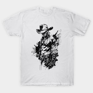 The Gunslinger - Realistic Western Cowboy T-Shirt